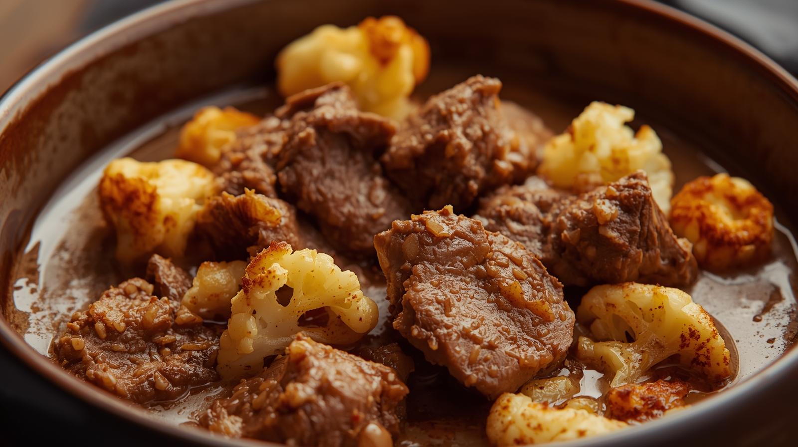 Creamy Beef with Cauliflower